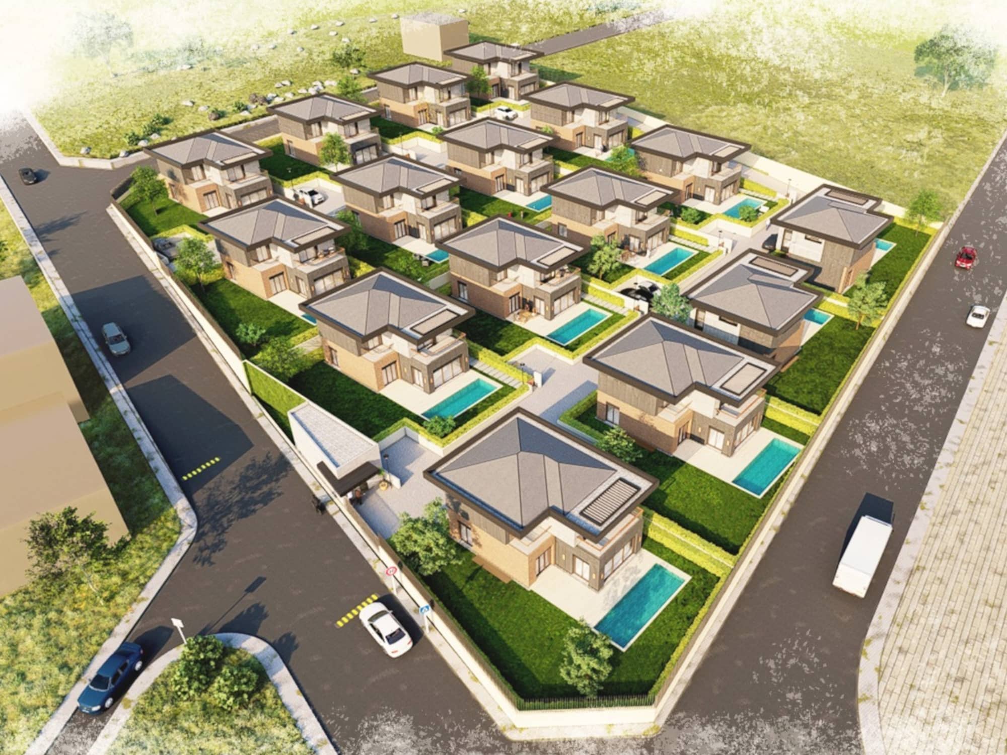 Projenin kuş bakışı görünümü