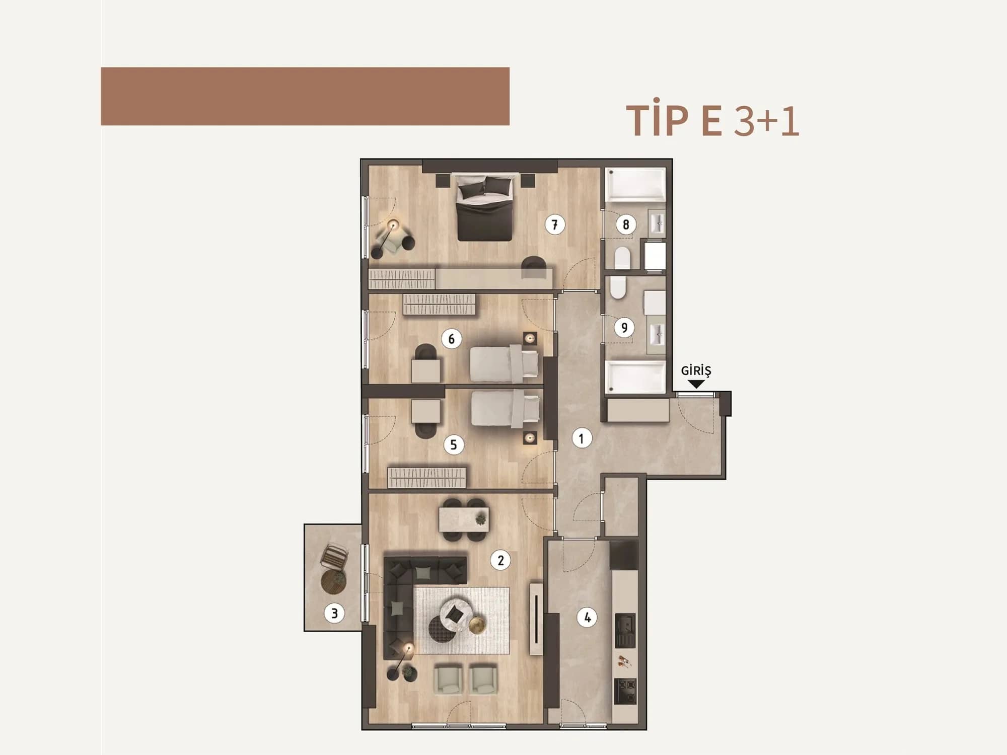3+1, Tip E, No 1