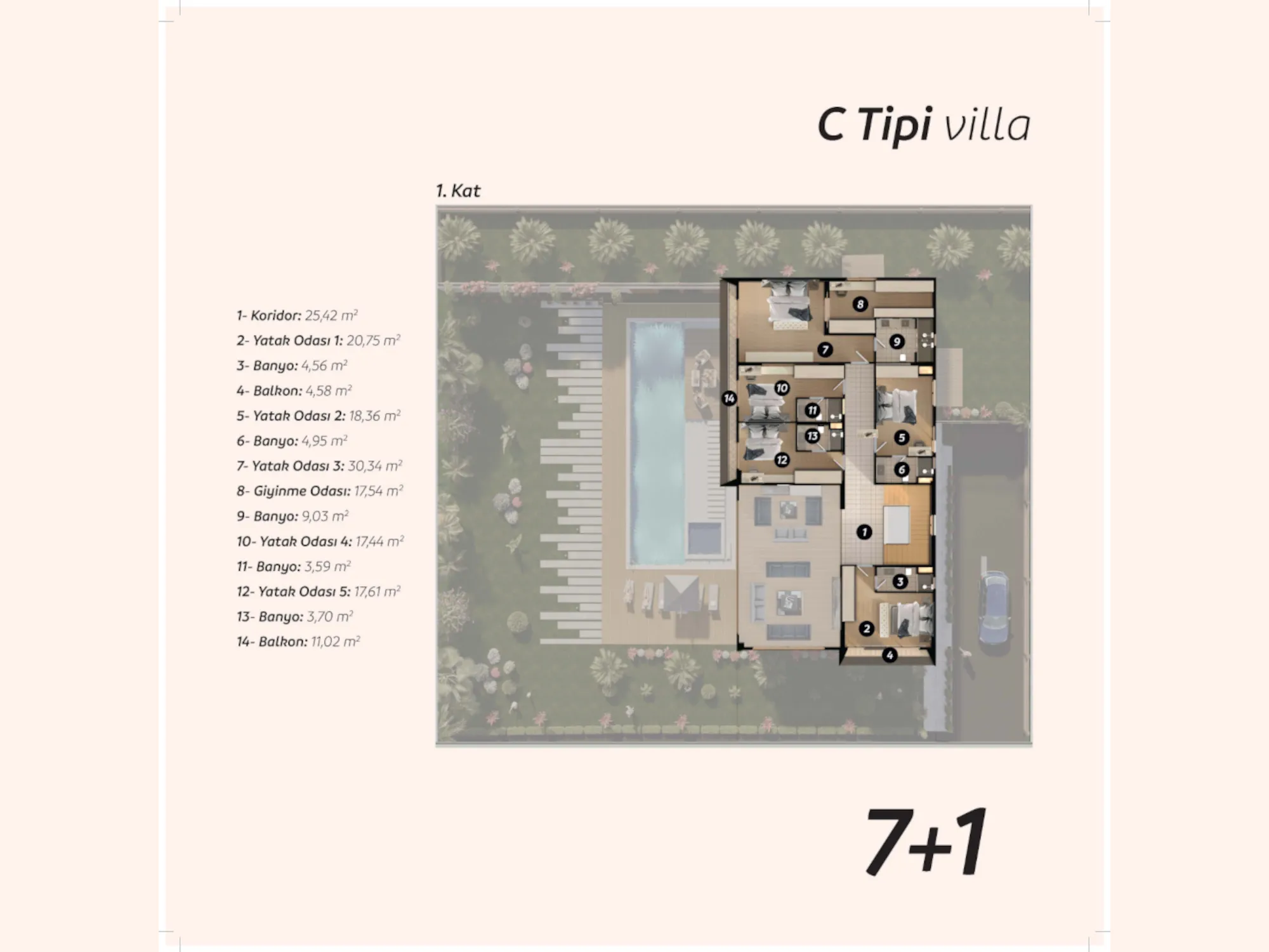 7+1, Villa, Tip C