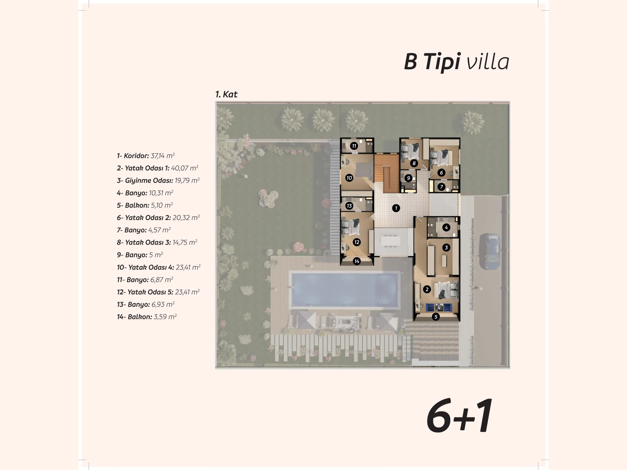 6+1, Villa, Tip B